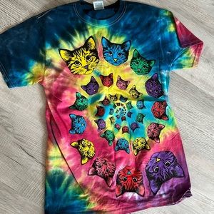 Trippy Kitty TieDye Shirt